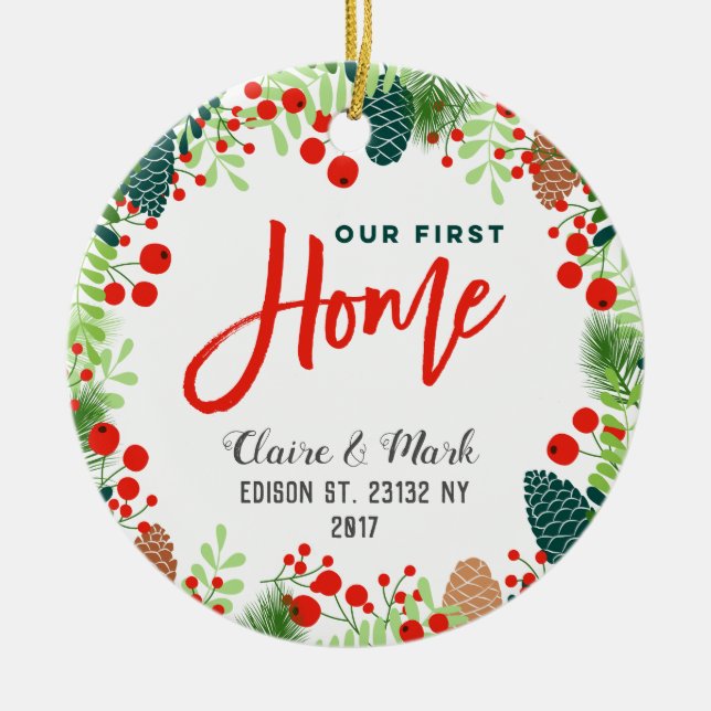 Notre premier ornement à la maison de Noël (Devant)