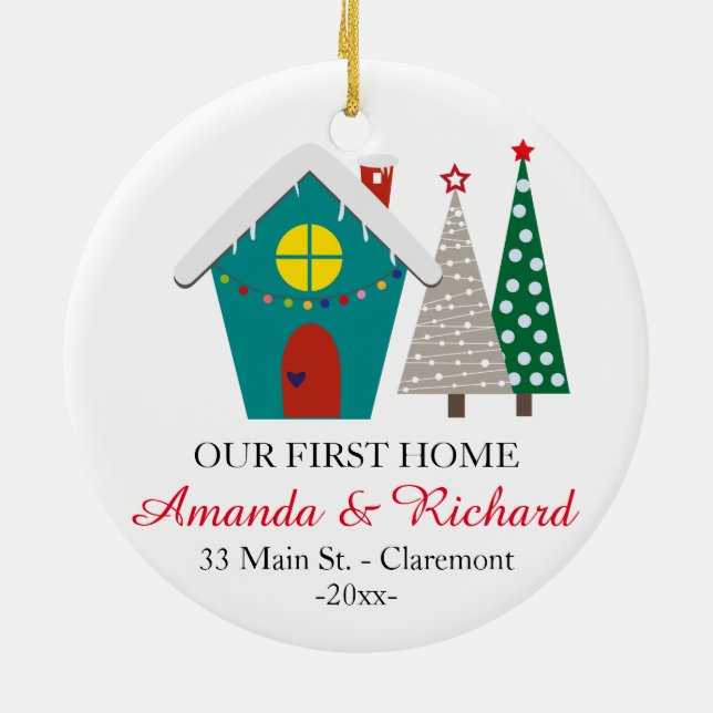 Notre premier ornement à la maison de Noël - (Dos)