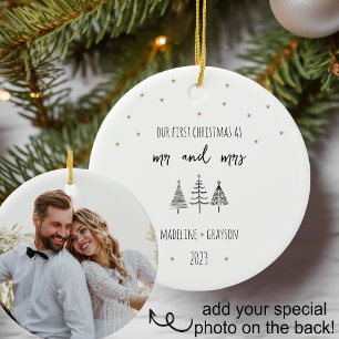 Notre premier ornement de Noël, M. et Mme.