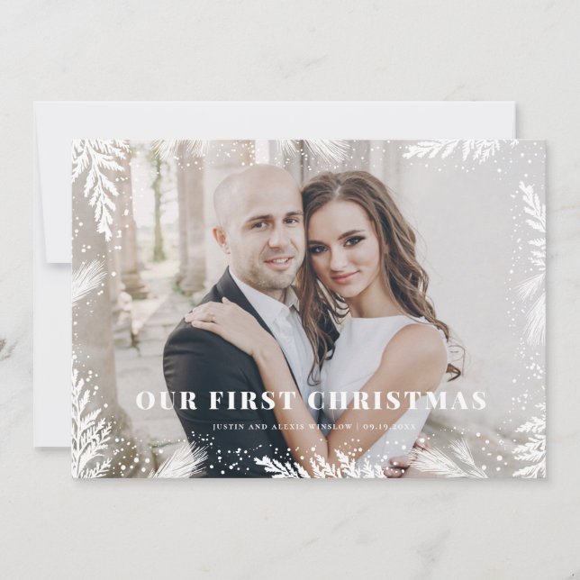 Notre première carte de Noël nouvellement signée (Devant)