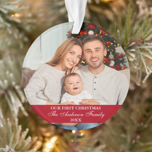 Notre première famille de Noël en rouge (Arbre)