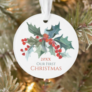 Notre première fête de Noël Holly et Berries