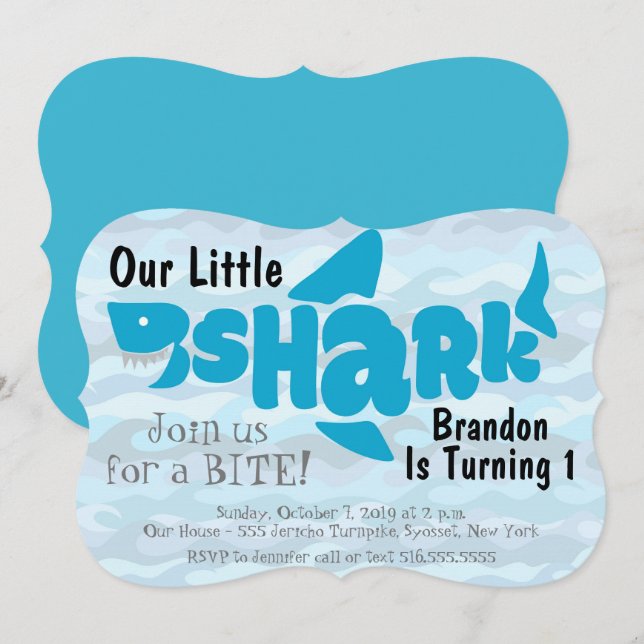 Notre première invitation d'anniversaire de petit (Devant / Derrière)