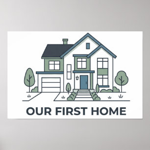 Notre première maison affiche d'adresse personnali