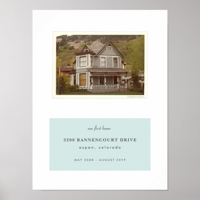 Notre première maison Impression photo personnalis (Devant)