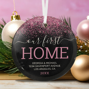 Notre première maison Ornement en verre de Noël
