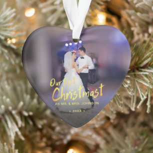 Notre Première Photo de Mariage de Noël
