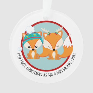 Notre première photo personnalisée de Noël Red Fox