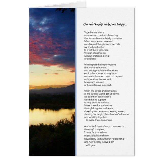 Notre relation me rend heureux (Devant)