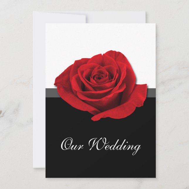 Notre Rose d'Amour ~ Invitations de mariage (Devant)