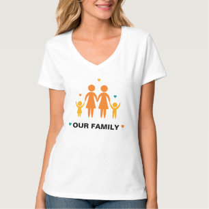 Notre T-shirt lesbien de famille (garçon et fille