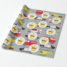 Notrufnummer für den Transport von Notfallfahrzeug Geschenkpapier
