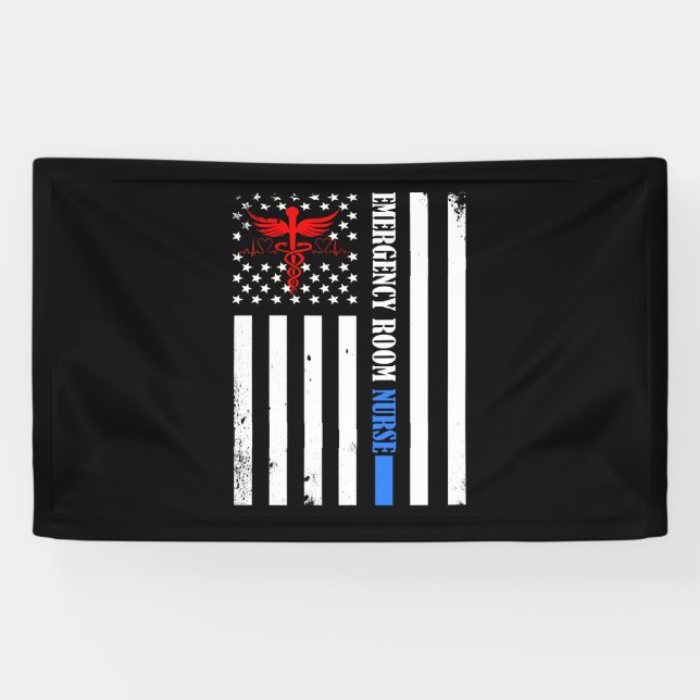Notrufzentrale für US-Flagge Banner (Horizontal)