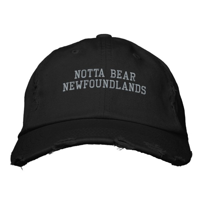 Notta Bear Neufundlands Cap Bestickte Baseballkappe (Vorderseite)