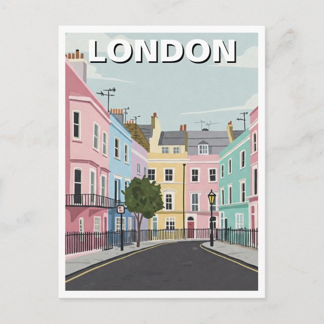 Notting Hill London Postkarte (Vorderseite)