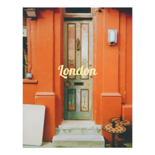 Notting Hill Türschwelle, London, UK Flaschenöffne Fotodruck