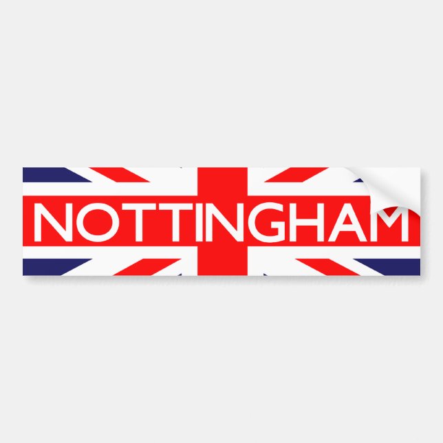 Nottingham: Britische Flagge Autoaufkleber (Vorne)