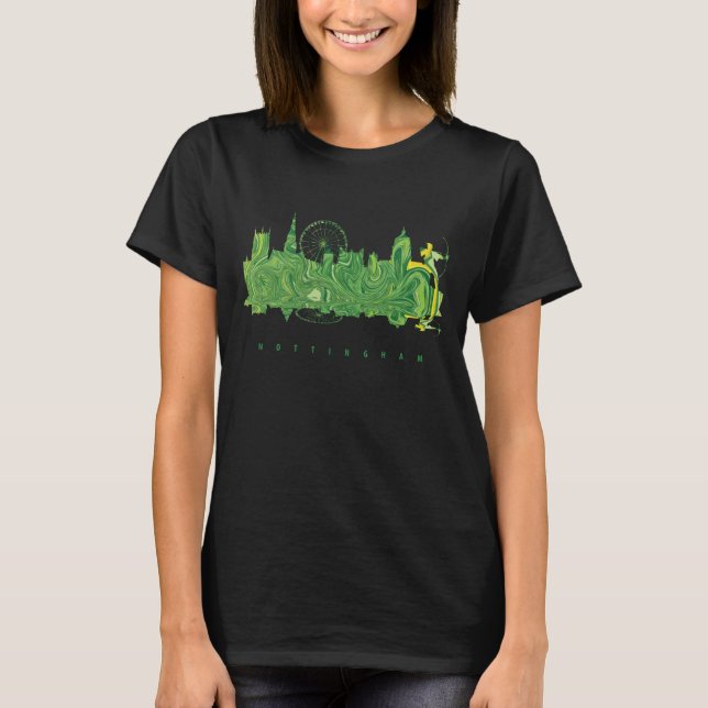 Nottingham Colorful Silhouette T-Shirt (Vorderseite)