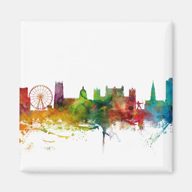 Nottingham England Skyline Magnet (Vorne)