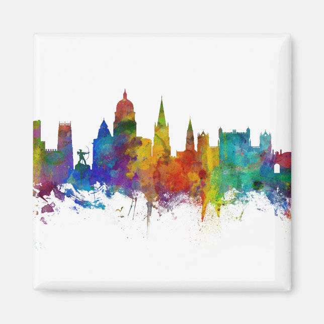 Nottingham England Skyline Magnet (Vorne)