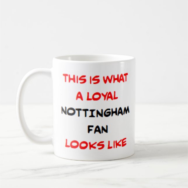 Nottingham-Fan, treu Kaffeetasse (Links)
