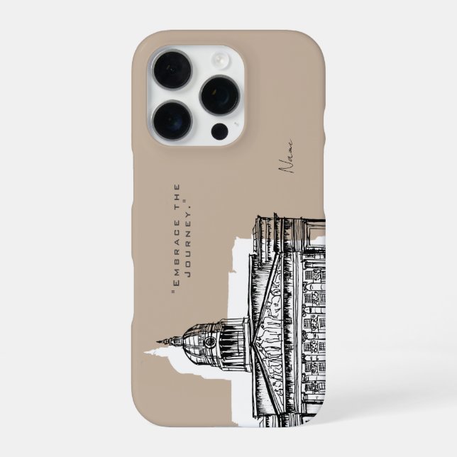Nottingham Tone Sketch iPhone Case 16 Pro Hülle (Rückseite)