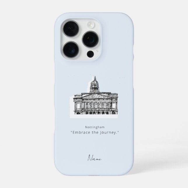 Nottingham Tone Sketch iPhone Case iPhone 16 Pro Hülle (Rückseite)
