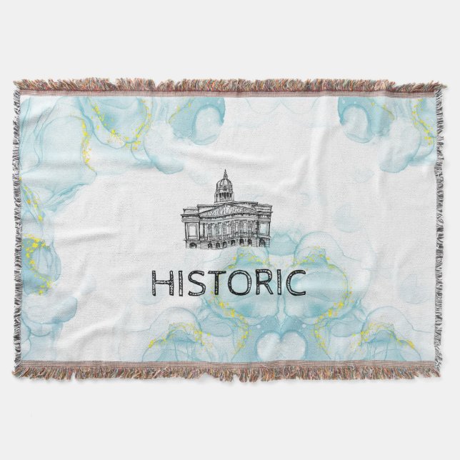 Nottingham Tone Watercolor Blanket Decke (Vorderseite)