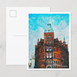 Nottingham United Kingdom Oil Painting City Postkarte