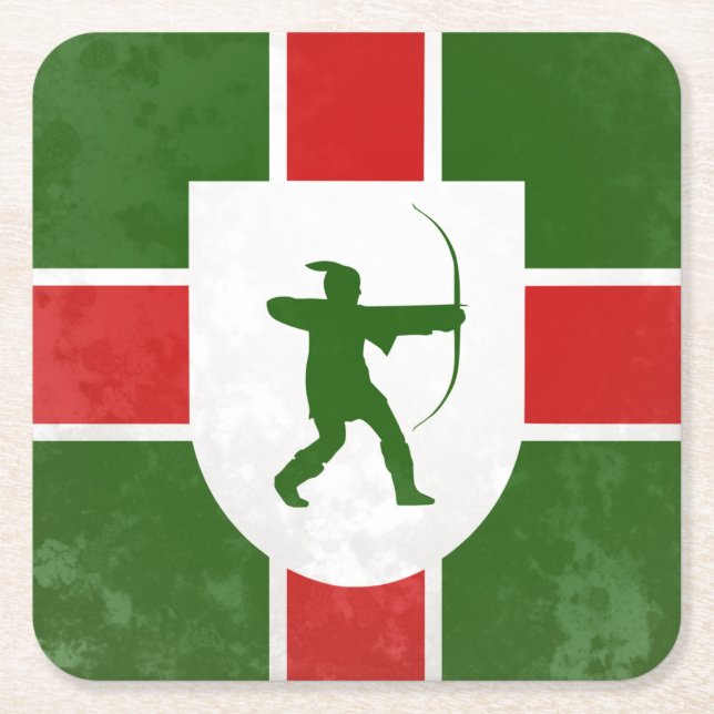 Nottinghamshire Rechteckiger Pappuntersetzer (Vorderseite)