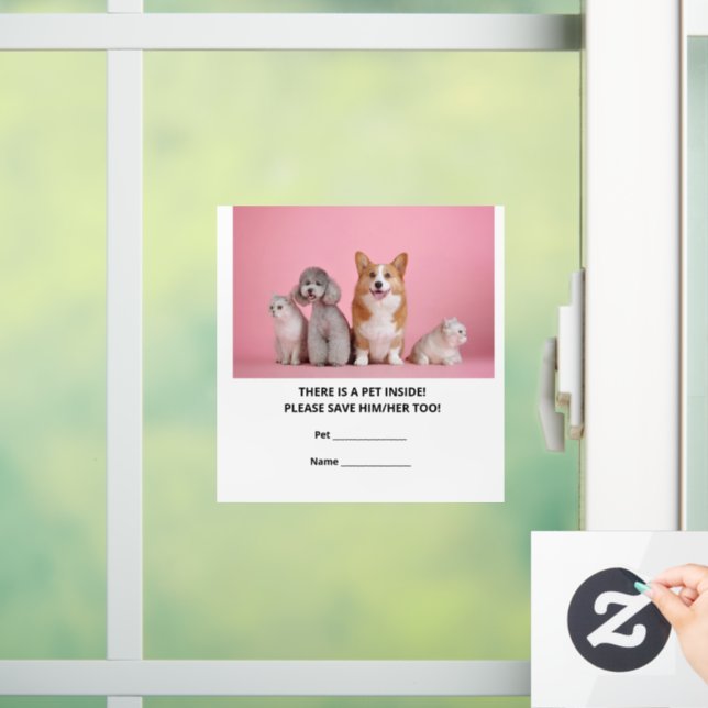 Notversorgung eines Hauses Fensteraufkleber (Zuhause)