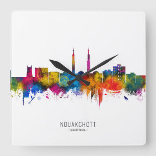 Nouakchott Mauretanien Skyline Quadratische Wanduhr