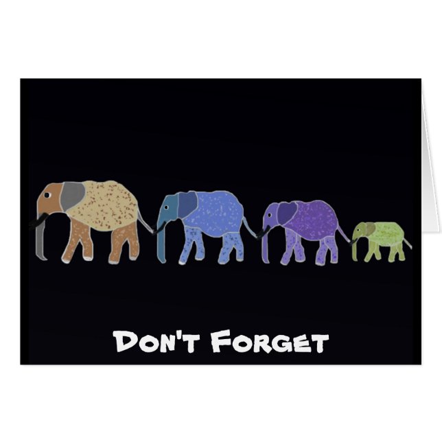 N'oubliez pas la carte (Devant horizontal)