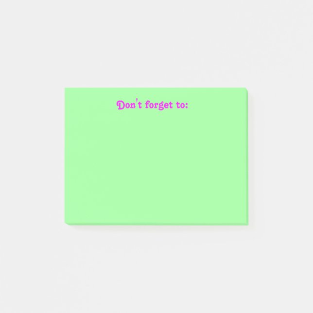 "N'oubliez pas" le post-it (Devant)