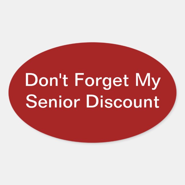 N'oubliez pas mes Stickers Senior Discount (Devant)