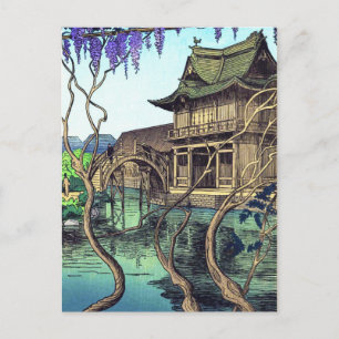 Nouet Noel Kameido Shin-Hanga japanische Landschaf Feiertagspostkarte