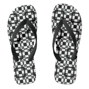 Noughts and Squares Schwarz-weiß Flip Flops
