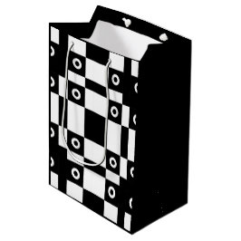 Noughts and Squares Schwarz-weiß Mittlere Geschenktüte