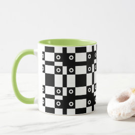 Noughts and Squares Schwarz-weiß Tasse