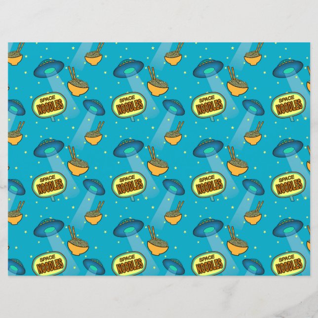 Nouilles spatiales Papier de scrapbook Sky de nuit (Devant)