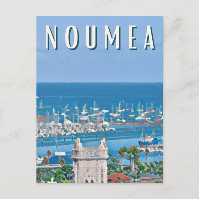 Nouméa Foto Vintage Postkarte (Vorderseite)