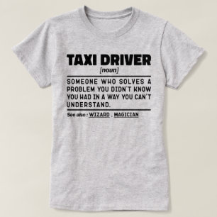 Noun Definition für Taxifahrer Fachmann T-Shirt