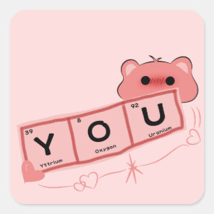 Noun ours en amour Autocollant