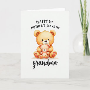Nounours à pois Carte d'amour