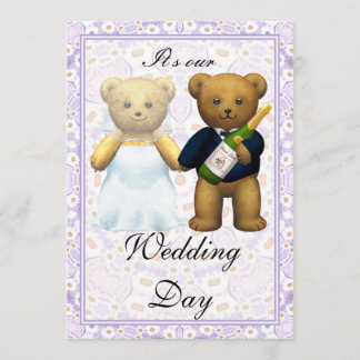 ,Nounours grand mariage Invitation - Invitation