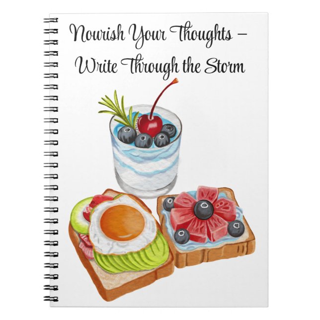 Nourish Your Thoughts – Write Through the Storm Notizblock (Vorderseite)