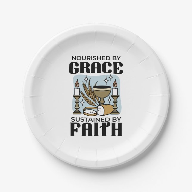 Nourished by Grace, Sustained by Faith Design Pappteller (Vorderseite)