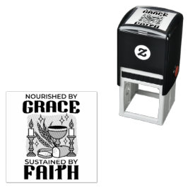 Nourished by Grace, Sustained by Faith Design Permastempel