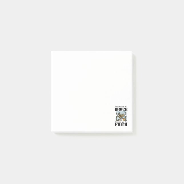 Nourished by Grace, Sustained by Faith Design Post-it Klebezettel (Vorderseite)