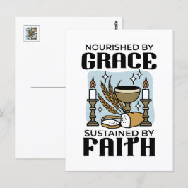 Nourished by Grace, Sustained by Faith Design Postkarte